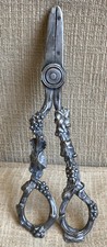 Antique Gorham N50 Shears Scissors Grape Clusters Silver Tarnished Snips EUC 