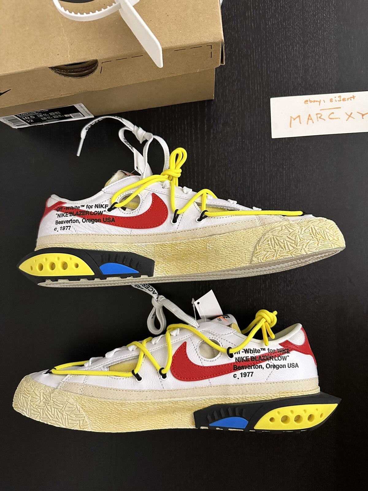 OFF WHITE X NIKE Taglia 10 5 Nike blazer bianco basso x bianco sporco 2022 DH7863 100