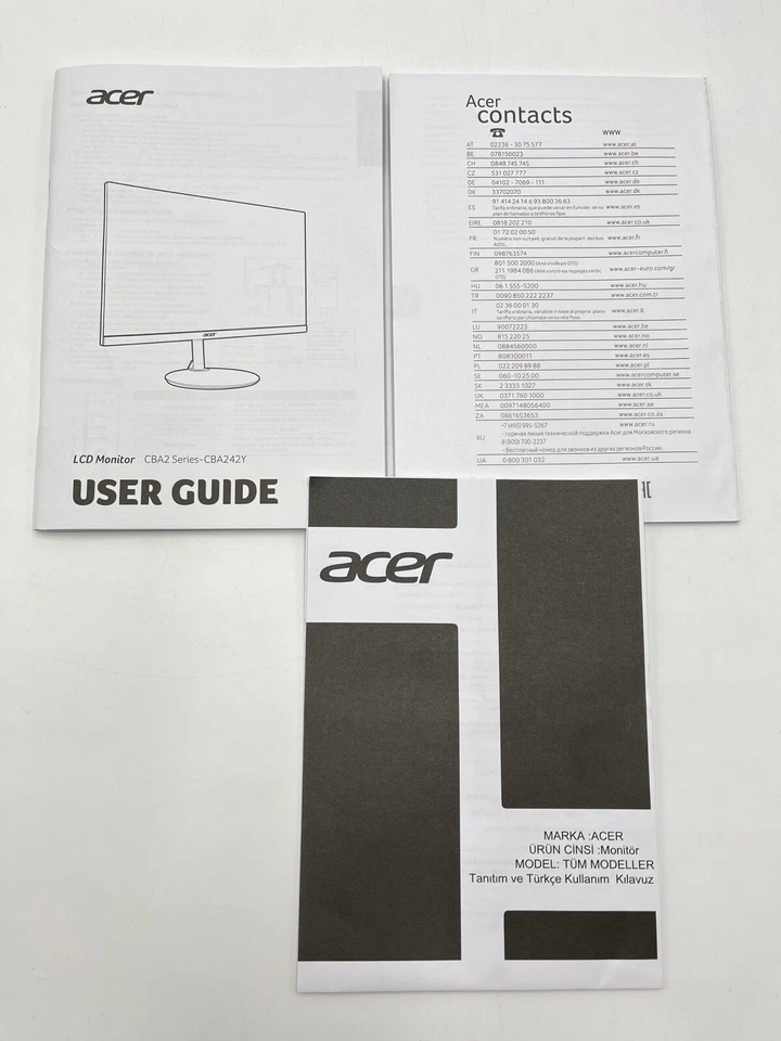 Acer CBA242Y 24 Zoll LCD Monitor Anleitung Handbuch Broschüre User Guide TOP