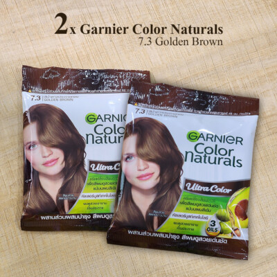 2 x Garnier Color Naturals 7.3 Goldbraune Haarfarbe Creme 30 ml