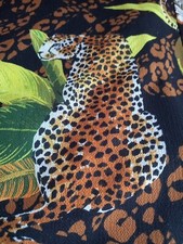 Biba Tiger Leopard Floral Shirt Pure Statement Summer Holiday Dress 12 Plus NEW