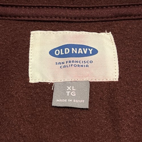 Mens XL Old Navy Fleece 1/4 Zip Pull Over Burgundy - Picture 4 of 5