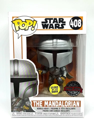 Funko Pop! Star Wars - The Mandalorian (Flying Glow) #408 GITD SE Vinyl New