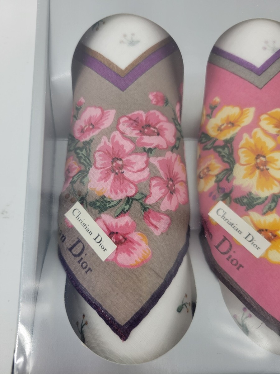 Christian Dior シルクバンダナ 4枚セット Christian Dior Scarf/Handkerchief Set of 4 - Ships Free w/in