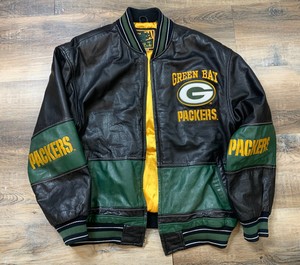 G Iii Carl Banks Nfl Green Bay Packers Leather Jacket Size Large Football G3 Ebay