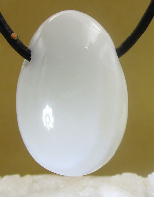  DOLOMIT   WEISS  Trommelstein gebohrt   EDELSTEIN  ANHÄNGER Freeform    Nr.5