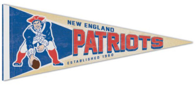 New England Patriots NFL AFL Retro 1960s-Style 12x30 Felt