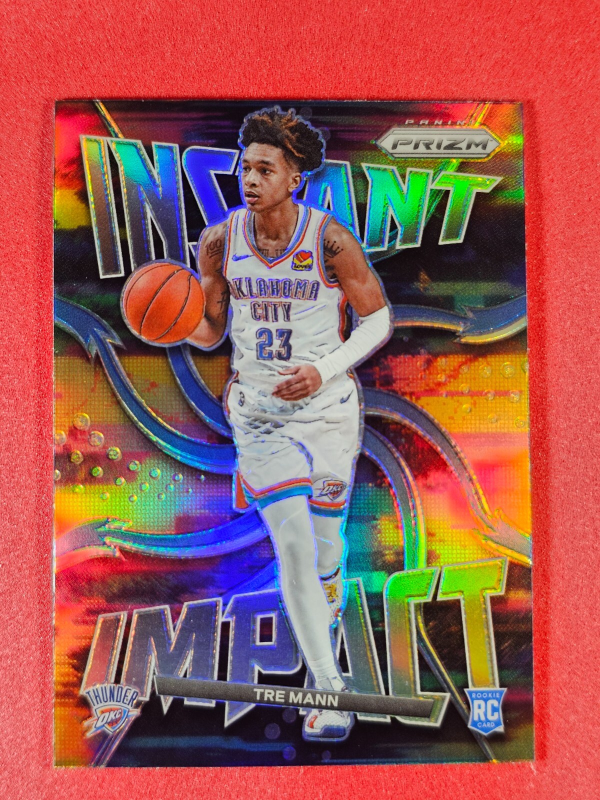 2021-22 Panini Prizm Tre Mann RC #15 Instant Impact Silver Insert Rookie