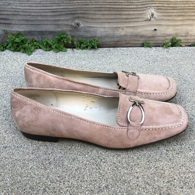 ANNE KLEIN iFLEX Burt Loafers Shoes Women's 11 M Leather Suede Dress Slip  On