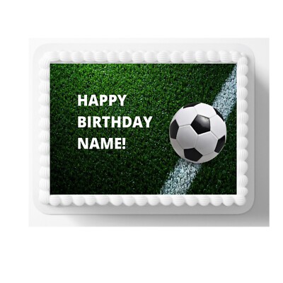 SOCCER BALL Edible Cake Topper 8 x10 , Icing Paper