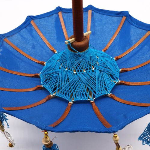 Small Decorative Bali Home Decor Cotton Table Parasol - Display Umbrella Shade - Picture 26 of 27