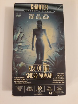 Vintage 1985 KISS OF THE SPIDER WOMAN 1986 CHARTER Entertainment VHS Tape