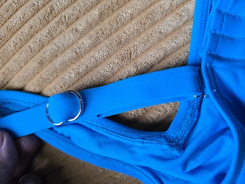 Victorias Secret 32DD Blue Ruched Underwired Push Up Bikini Top VS Swimwear New - Picture 5 of 7