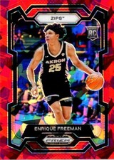 Enrique Freeman 2024 Prizm Draft Picks Red Cracked Rookie Card #72 - Akron