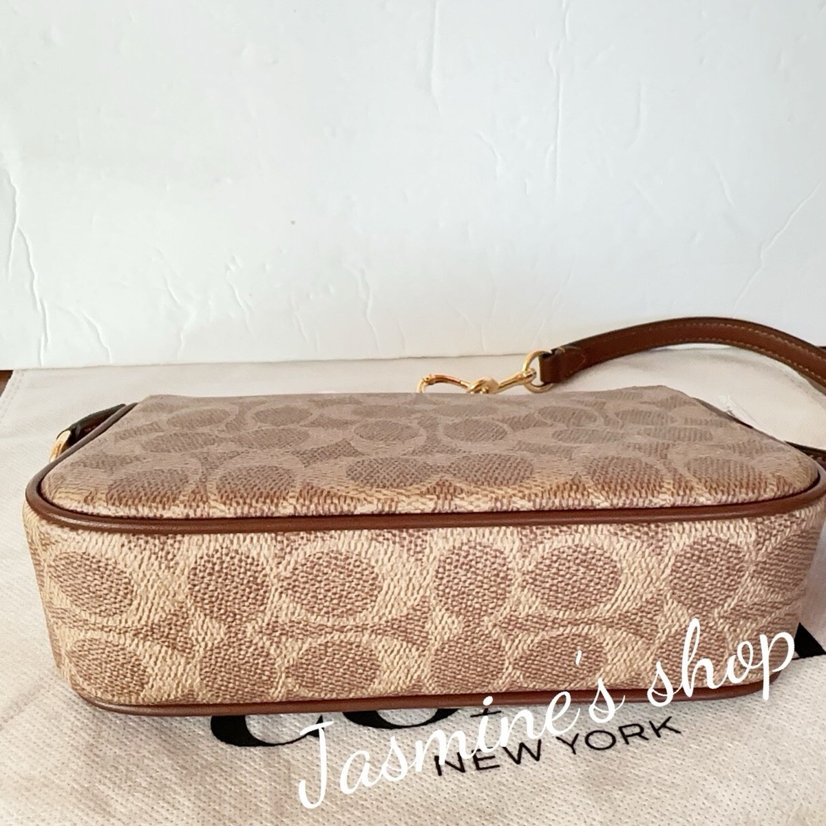 NWT Coach Nolita 19 In Signature Canvas CW426 Tan/brown | eBay