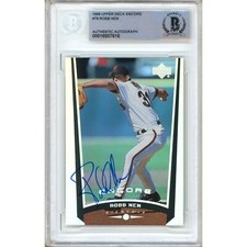 Robb Nen Signed 1999 Upper Deck Encore #79 Beckett BAS Slabbed SF Giants Auto