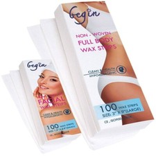 100 Non-Woven FULL BODY Wax Strips 100 Non-Woven FACIAL Wax Strips AROMA TREES