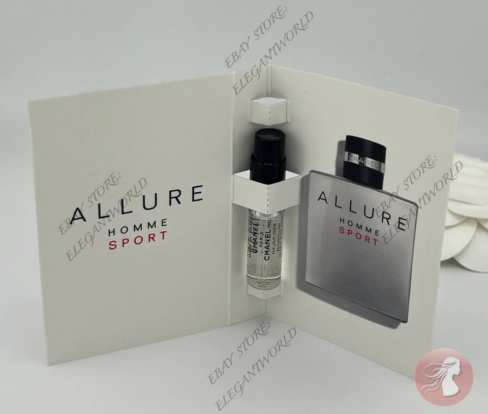 CHANEL ALLURE HOMME COLONIA DEPORTIVA EDT 1,5 ml 0,05 fl oz x 1 spray fresco Foto 3 de 3