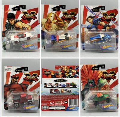 Hot Wheels Set Of 5 Street Fighter V Gaming Character Cars Ryu