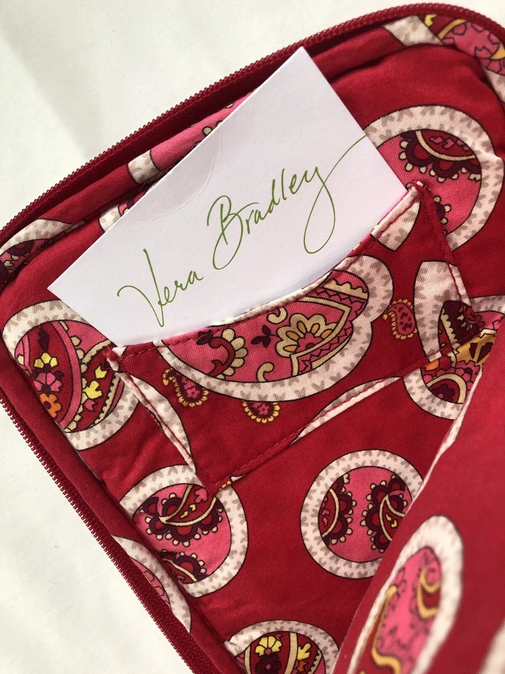 Vera Bradley E-READER SLEEVE Red Posies LOLA iPad Mini, Kindle Nook Nintendo - Image 4 of 4