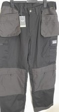 Trojan Cordura Fabric Black & Grey Men's Work Trousers  Size Regular 36"