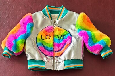 Baby Sara by Sara Sara Rainbow Smiley Face Jacket Size 12 Months