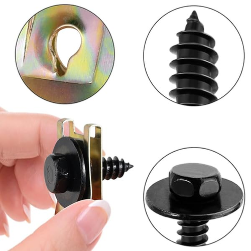 100PCS Viti e Bulloni Auto Sottotavola Carrozzeria Auto Parafango Clip Universali Rivetto Fas - Foto 8 di 12