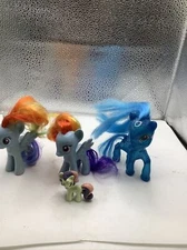 My Little Pony Lot of 4 Wings Blue Rainbow 4” 3.5” 2”