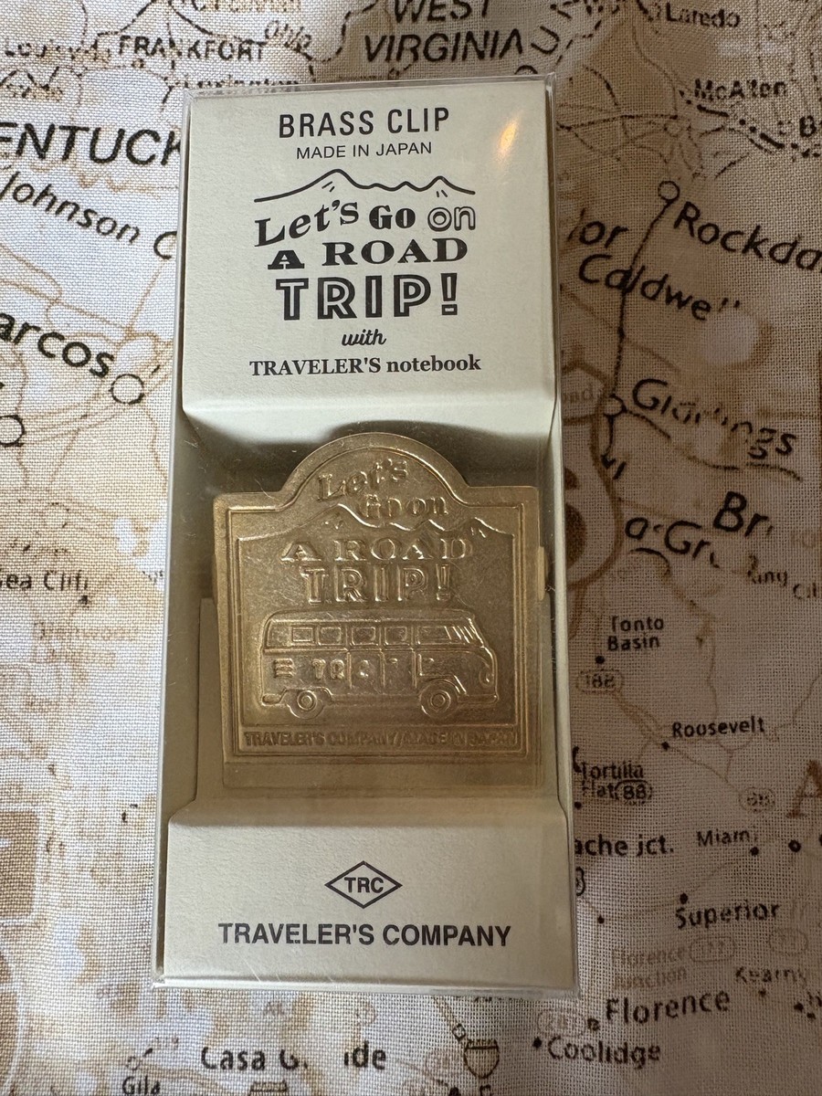 TRAVELER'S Company Notebook Let's Go on a Road Trip Brass Clip | eBay