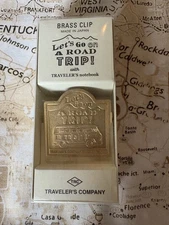 TRAVELER'S Company Notebook Let’s Go on a Road Trip Brass Clip