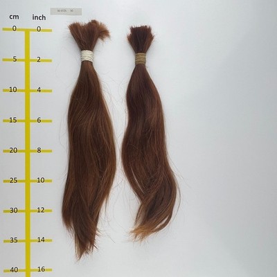 Europäisches Echthaar Rohhaare hellblond mind.100Gr 30-35cm -30072530A