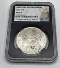 1883 O $1 NGC Morgan Dollar Original Bag Fragment MS63