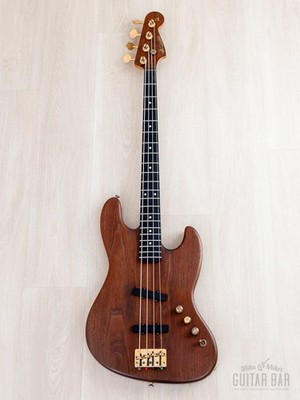 1993 PGM Moon Woody Series J-J-185 EMG Walnut Vintage Jazz Bass