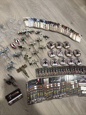 Star Wars X-Wing Rebel Fleet X-Wing T-70 Y-Wing A-Wing B-Wing Z-95 Ships/Cards