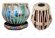 Professionelles Musikinstrument Messing 3D Druck Hochwertiges Tabla Set mit T...