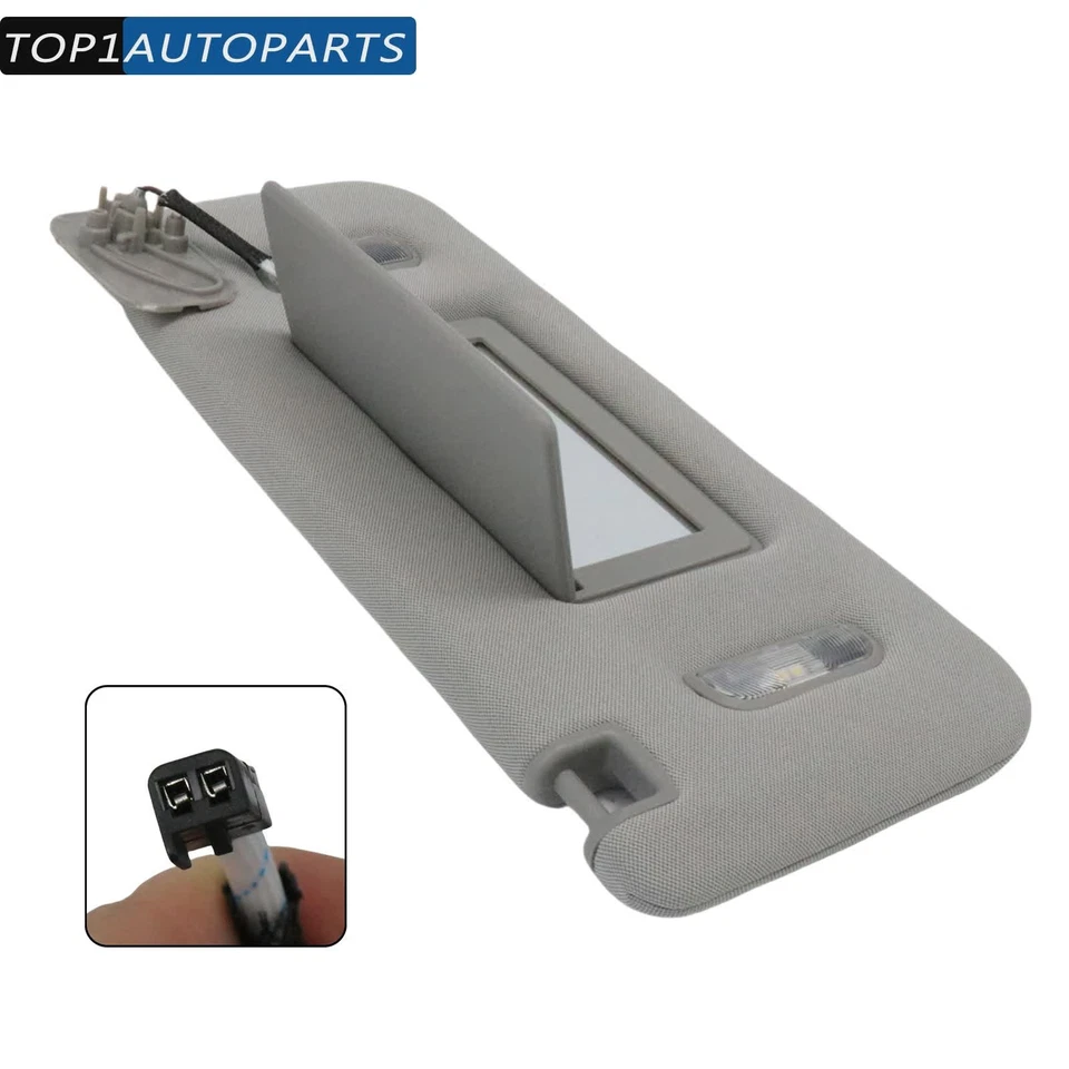 Parasol lateral derecho gris con luz para Chevrolet Silverado 1500 Suburban 15-2019 Foto 3 de 4