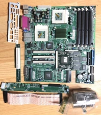 Supermicro P3TDDR Motherboard w/CPU Fan Raid Card PCI Riser IO Shield -  NO CPU