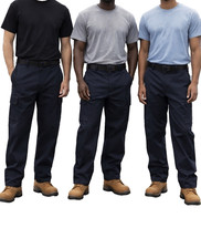 Aramark Men  s Work Pants Size 42x34 Navy Blue Durable Uniform Slacks