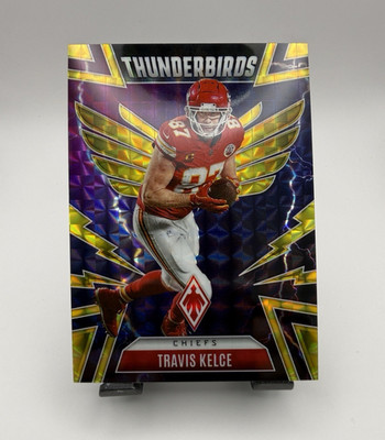 2025 Travis Kelce Yellow Geometric Thunderbirds /149 Panini Phoenix