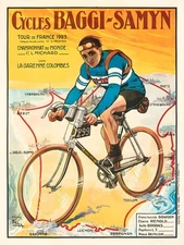 16204.Wall Decor Poster.Interior Art.1923 CYCLES BAGGI-SAMYN Tour de France