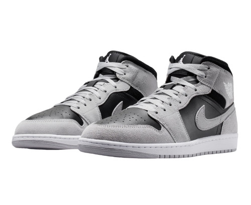 Nike Air Jordan 1 Mid Light Smoke Grey Black White DQ8426-008 Men's Shoes NEW