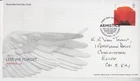 GB ROYAL MAIL FDC 2008 LEST WE FORGET POPPY STAMP SOLDIERS HANDWRITTEN