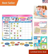 Magnetic Chore Chart Pad for Kids - 26 Unicorn Designs  1400 Reward Stickers