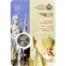 [#869869] San Marino, 2 Euro, Palazzo Pubblico, 2011, Rome, Bimetallic, MS