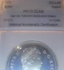 1984 Canada silver dollar Graded NNC pr-70  (088)
