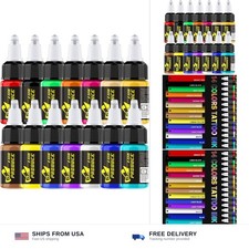 14 Colors Tattoo Ink Set,1/2 oz 15ml per Bottle Professional Tattoo Ink Col...