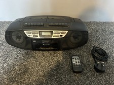Panasonic Power Blaster Bombox Radio Lettore CD Cassette RX-DT37 Vintage + Telecomando 