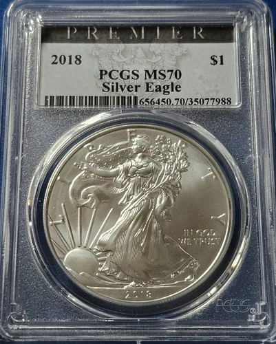 2018 - Silver American Eagle - PCGS MS 70 Premier