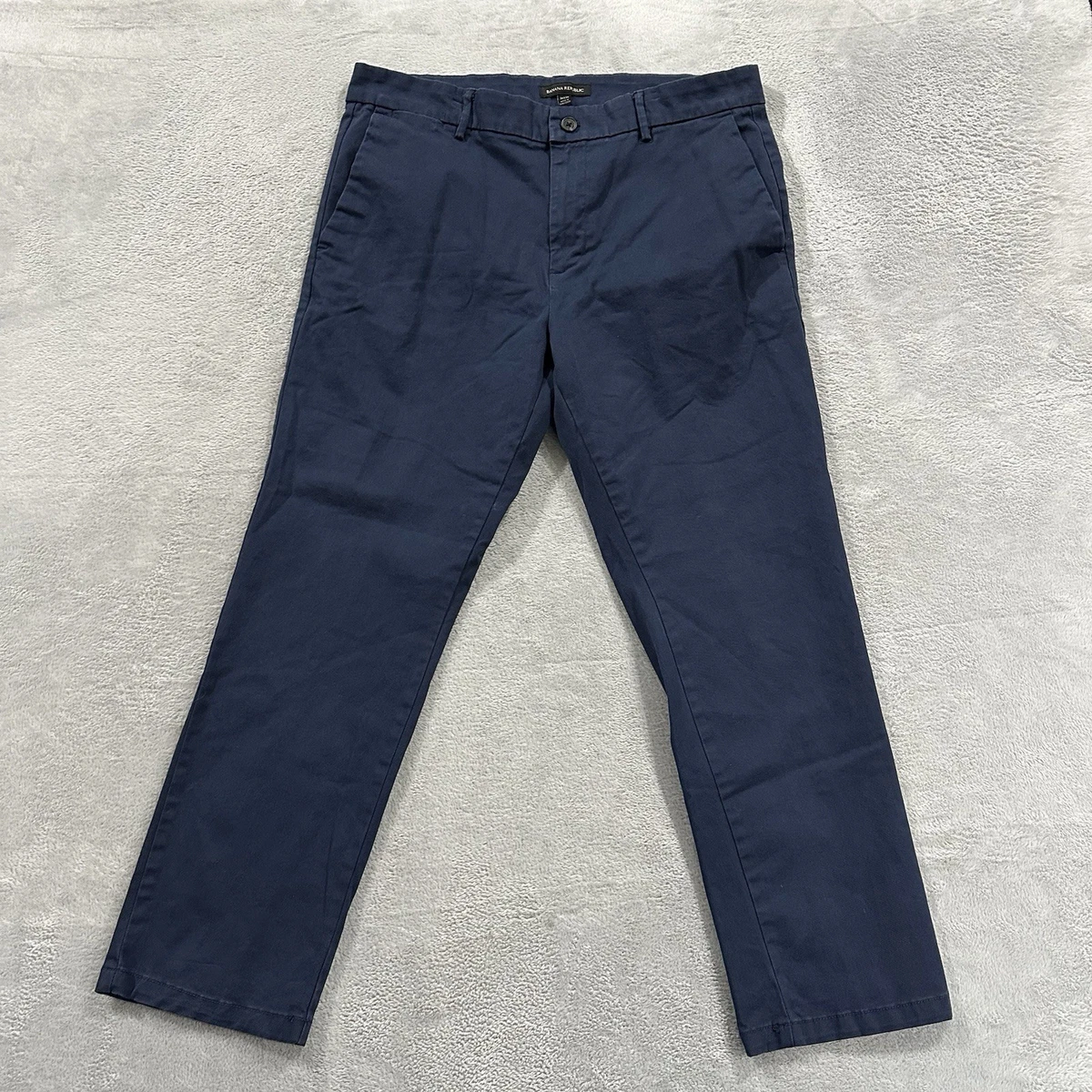 Pantalon Banana Republic Homme - Taille 38x34 - Bleu Stretch Coupe Performance