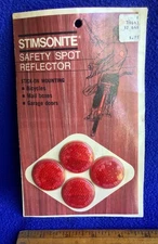 NOS STIMSONITE vintage BIKE/BICYCLE auto/truck CHEVY FORD Mopar ~RED REFLECTORS~